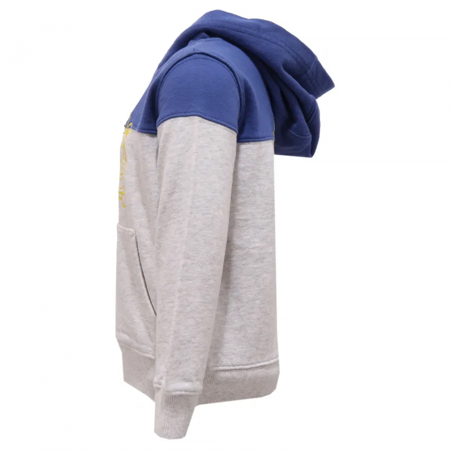 6496R felpa bimbo FIAT 500 felpe cappuccio cotone grigio/blu sweatshirt kid