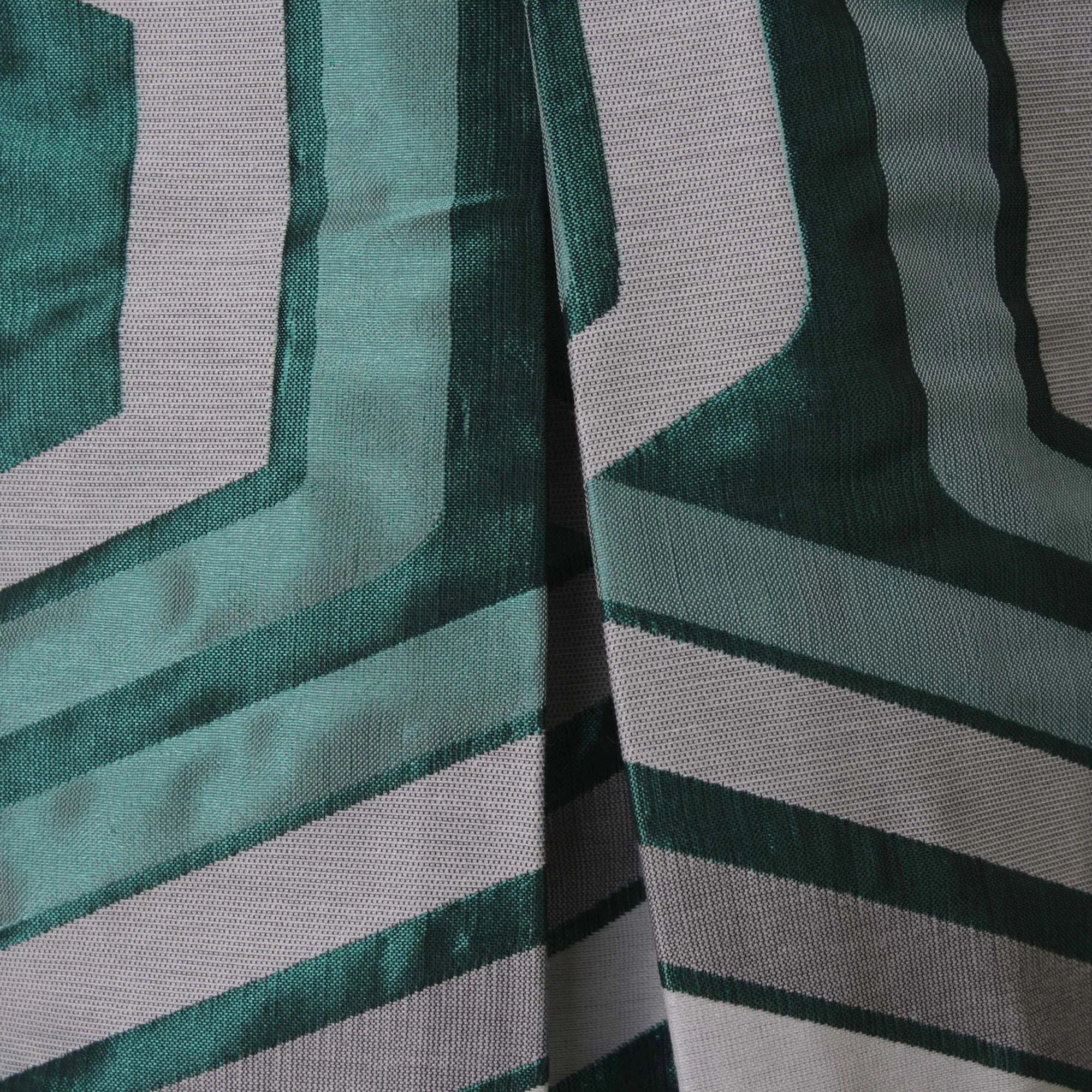 Abito Smanicato Pattern Smeraldo E Grigio