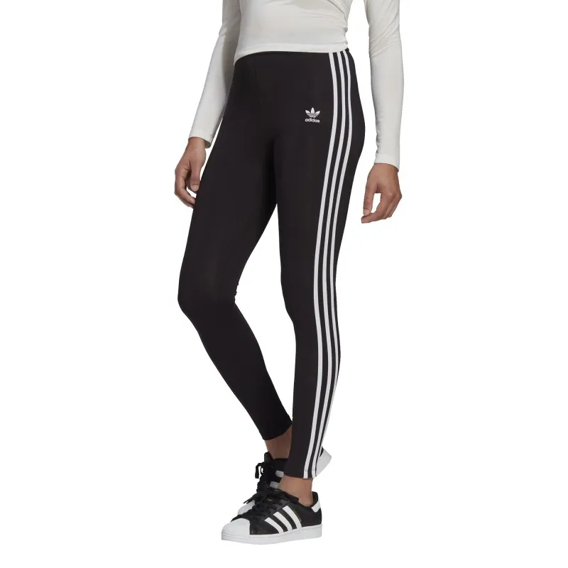 ADIDAS ORIGINALS DONNA PANTALONE NERO TIGHT ADICOLOR CLASSIC 3-STRIPES