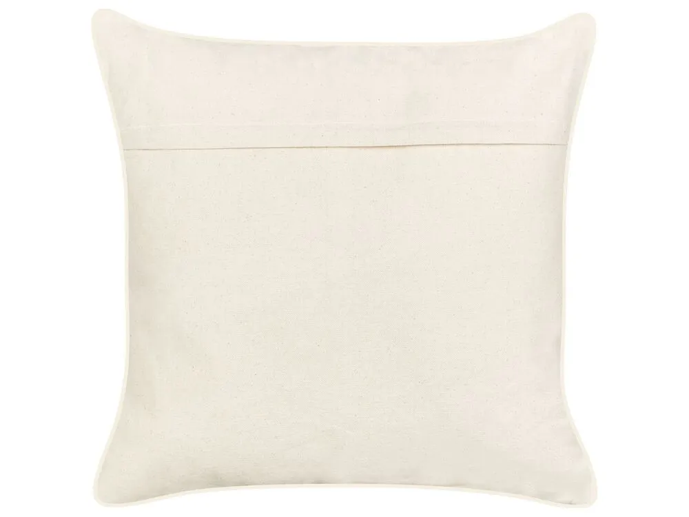 ALGAE Set of 2 Decorative Cushions Animal Pattern Beige 45 x 45 cm Linen