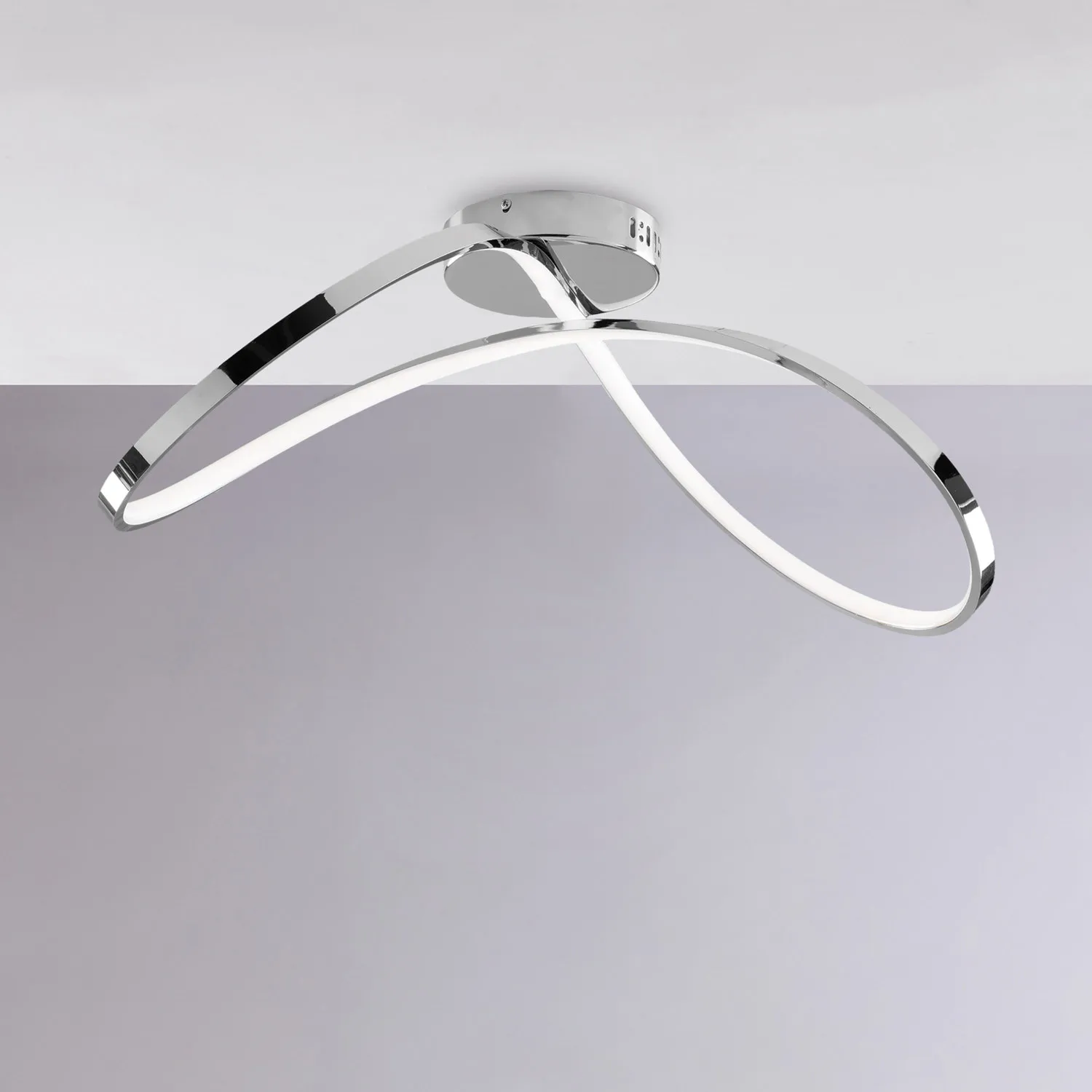 Be Light  Plafoniera a soffitto a LED con struttura in alluminio dalle linee moderne Infinity - 45W - 4000k Luce Naturale