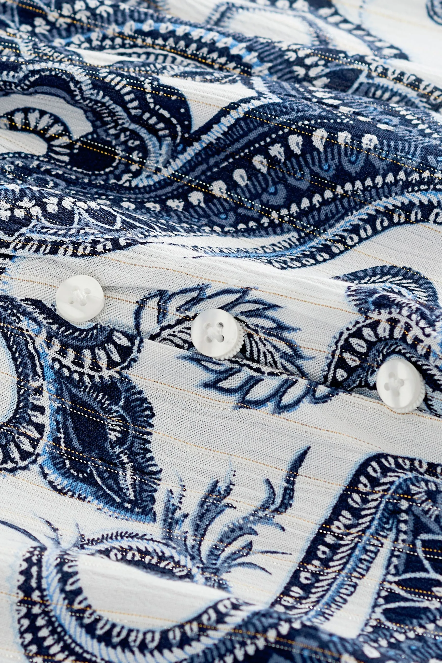 Blu Navy/Bianco  - Feminine - Abito corto estivo con volant