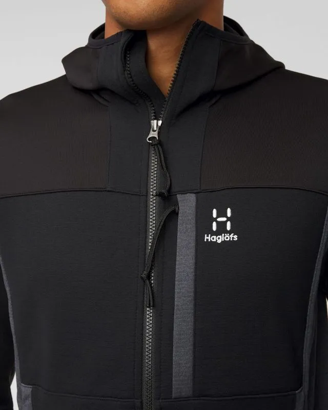 Bluza HAGLOFS VASSI MID HOOD 605051-2ct-true-black-magnetite