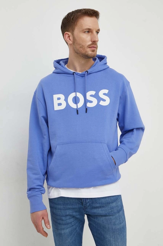BOSS felpa in cotone BOSS ORANGE