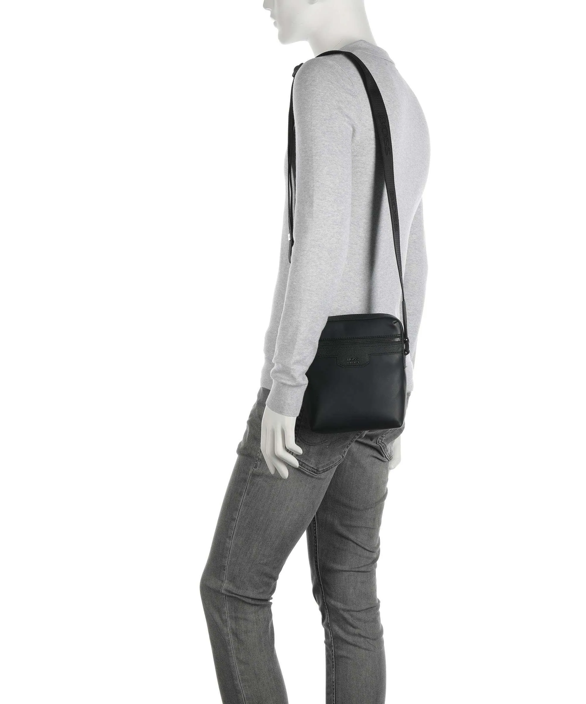  BOSS Jareth Borsa a tracolla pelle sintetica nero  
