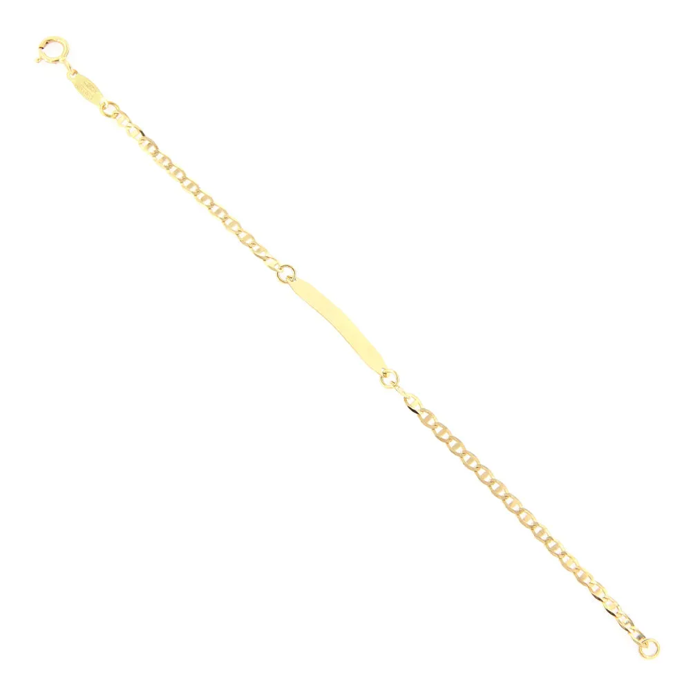 Bracciale Battesimo in Oro Giallo con Targhetta