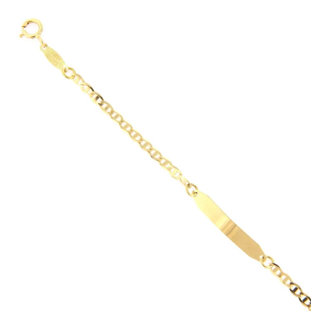 Bracciale Battesimo in Oro Giallo con Targhetta