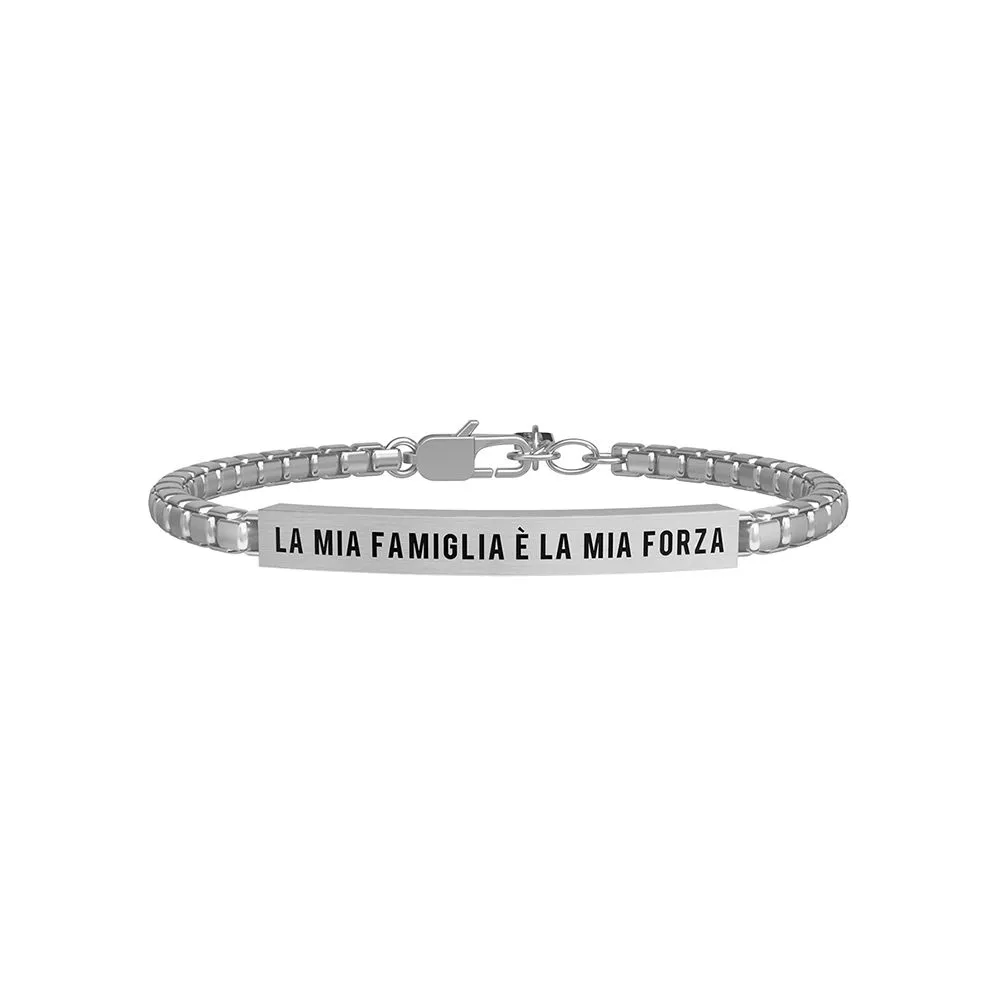 Bracciale Kidult in Acciaio La Famiglia È La Mia Forza – Family – 731808