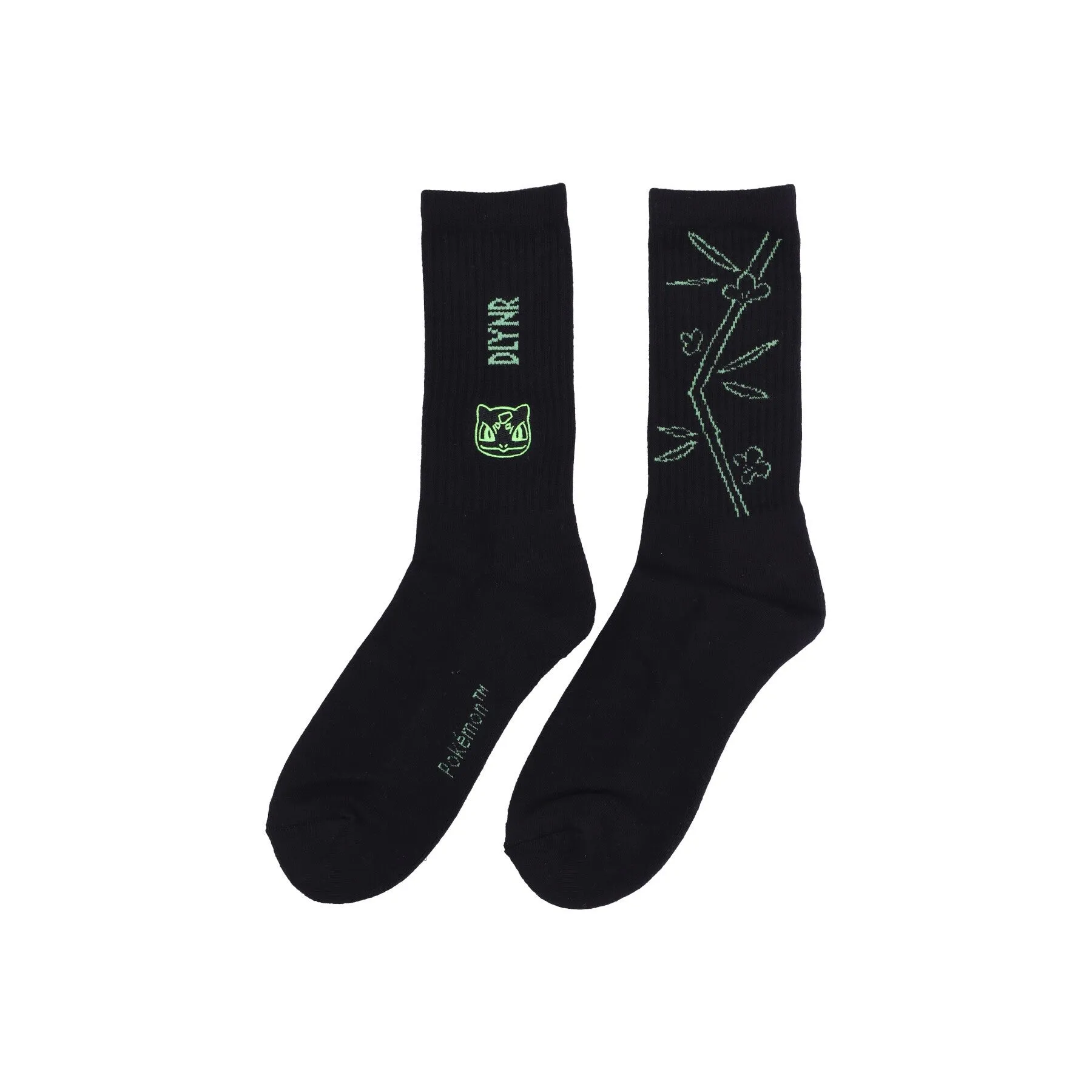 Calza Media Uomo Dlynr X Pokemon Bulbasaur Socks Black/green