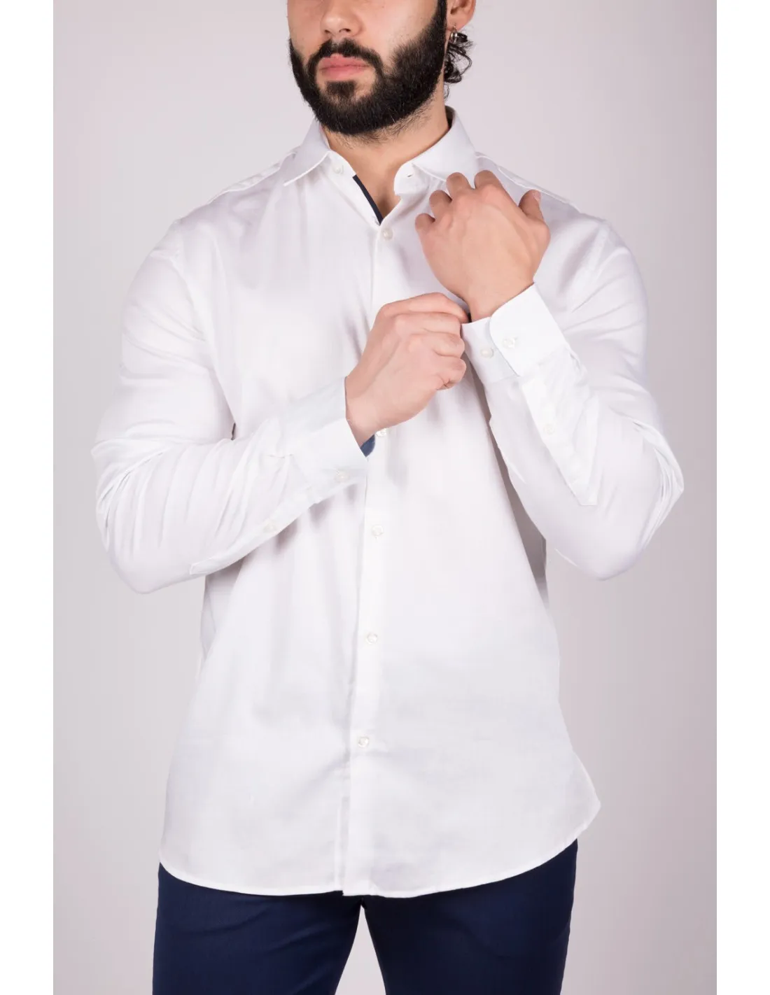 Camicia bianca uomo Slhslimflex-park Selected