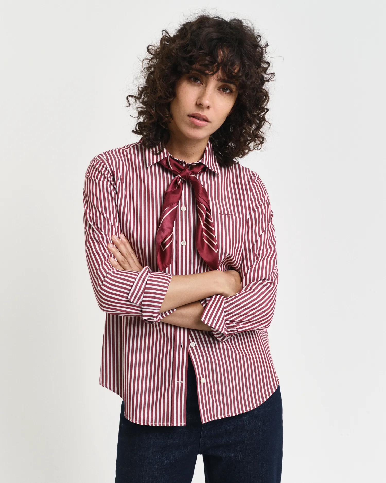 Camicia classica in popeline a righe regular fit    