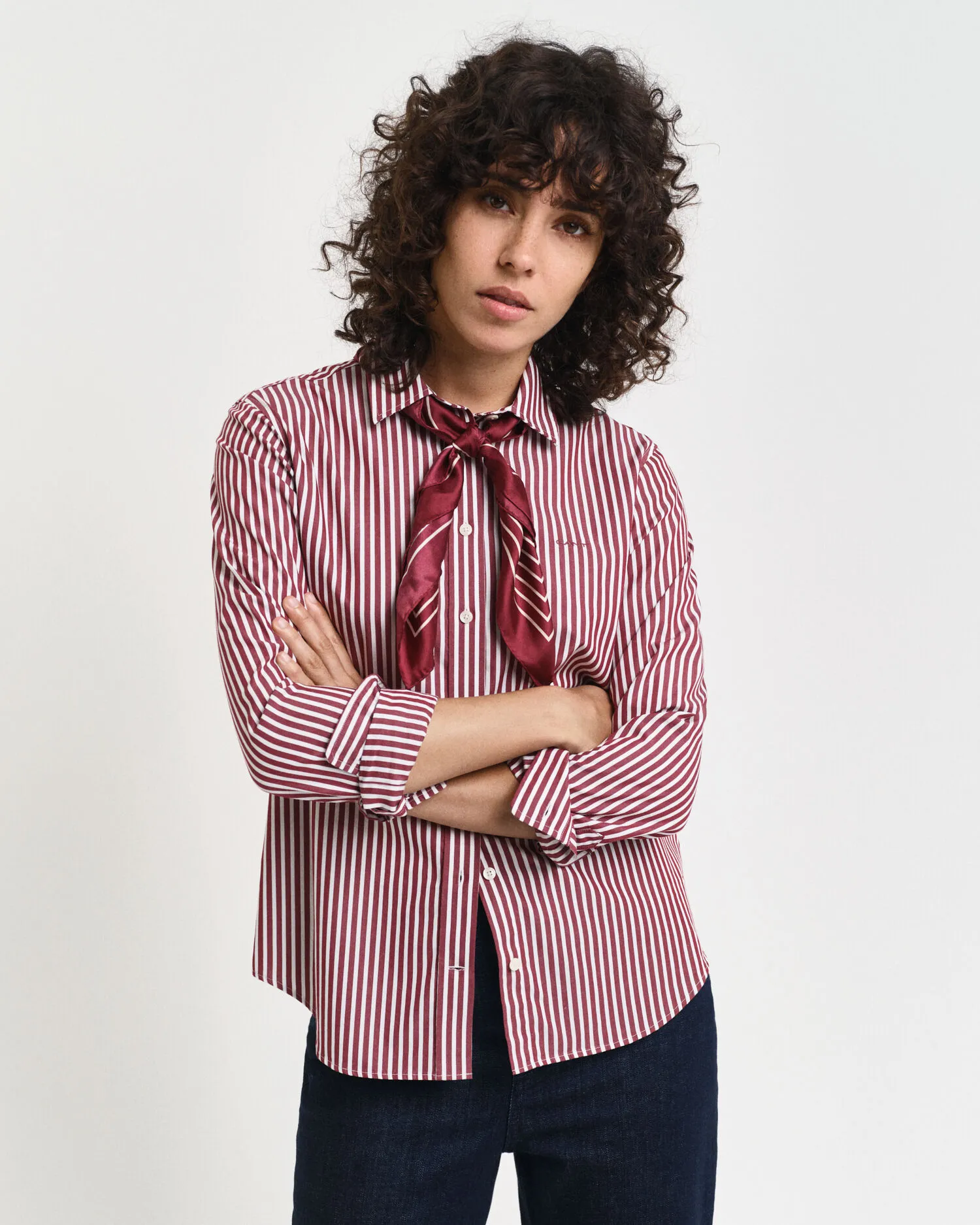 Camicia classica in popeline a righe regular fit    