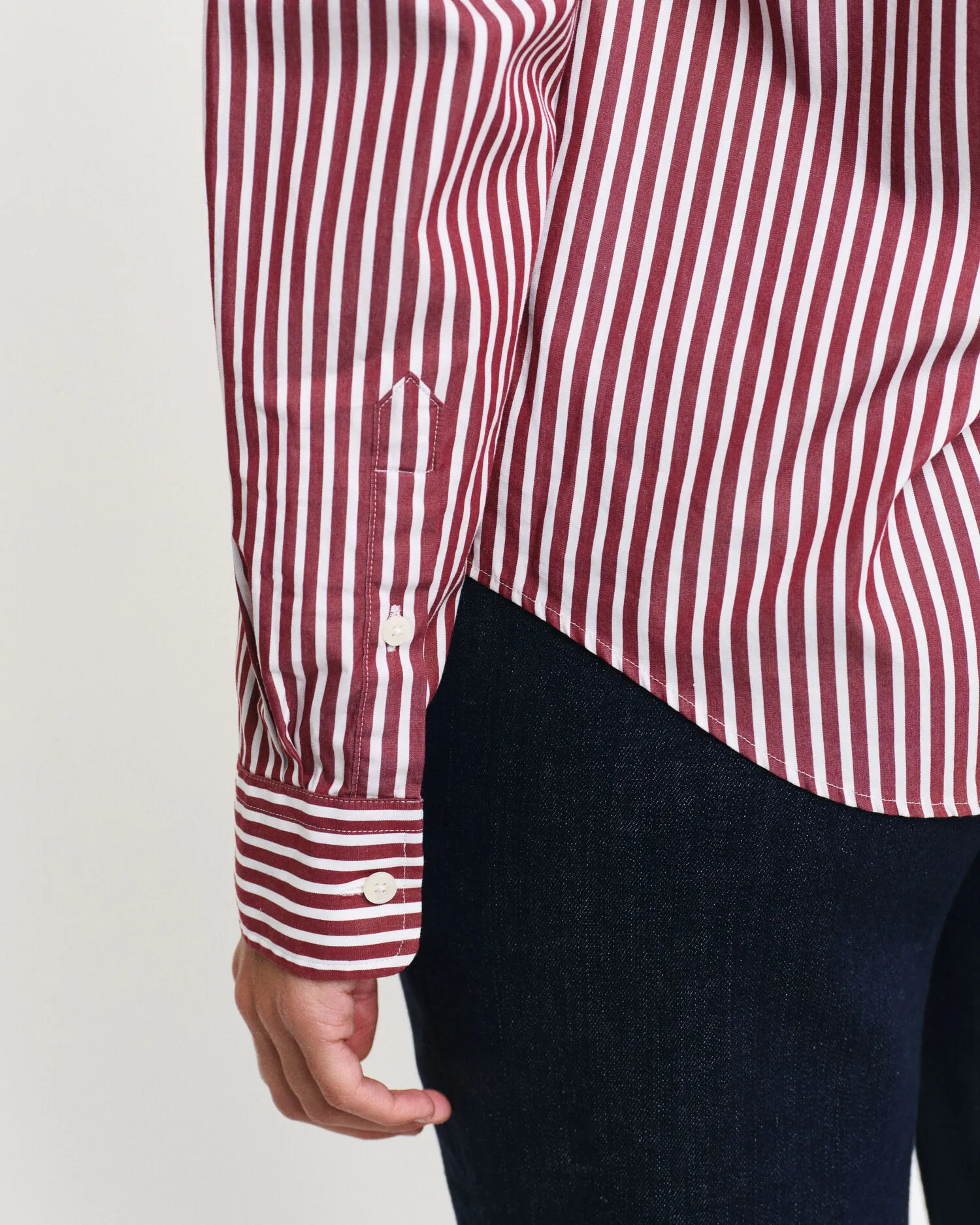 Camicia classica in popeline a righe regular fit    