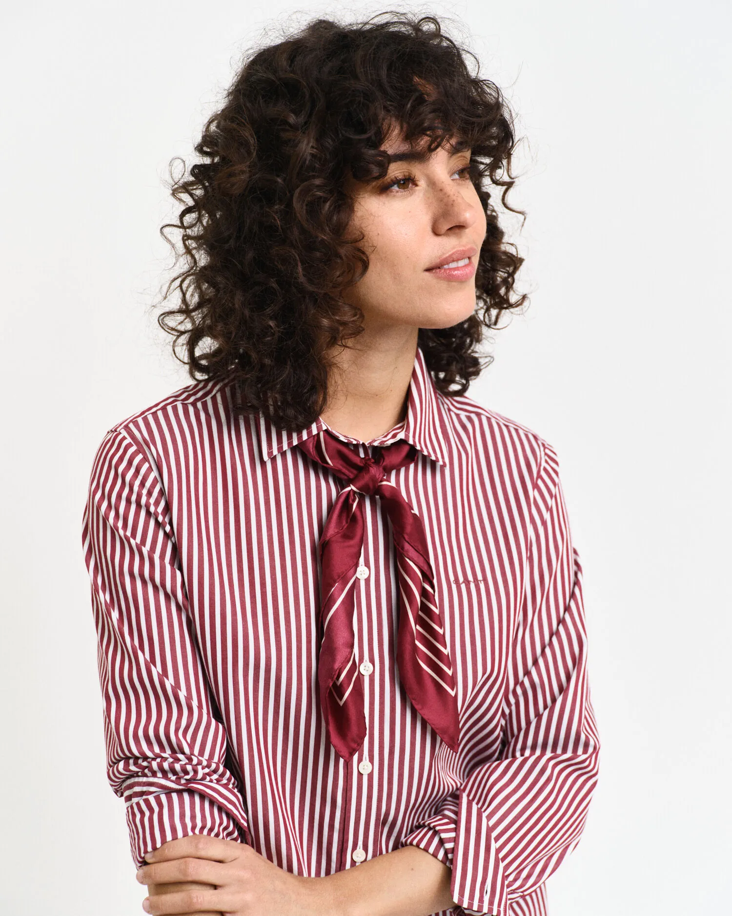 Camicia classica in popeline a righe regular fit    