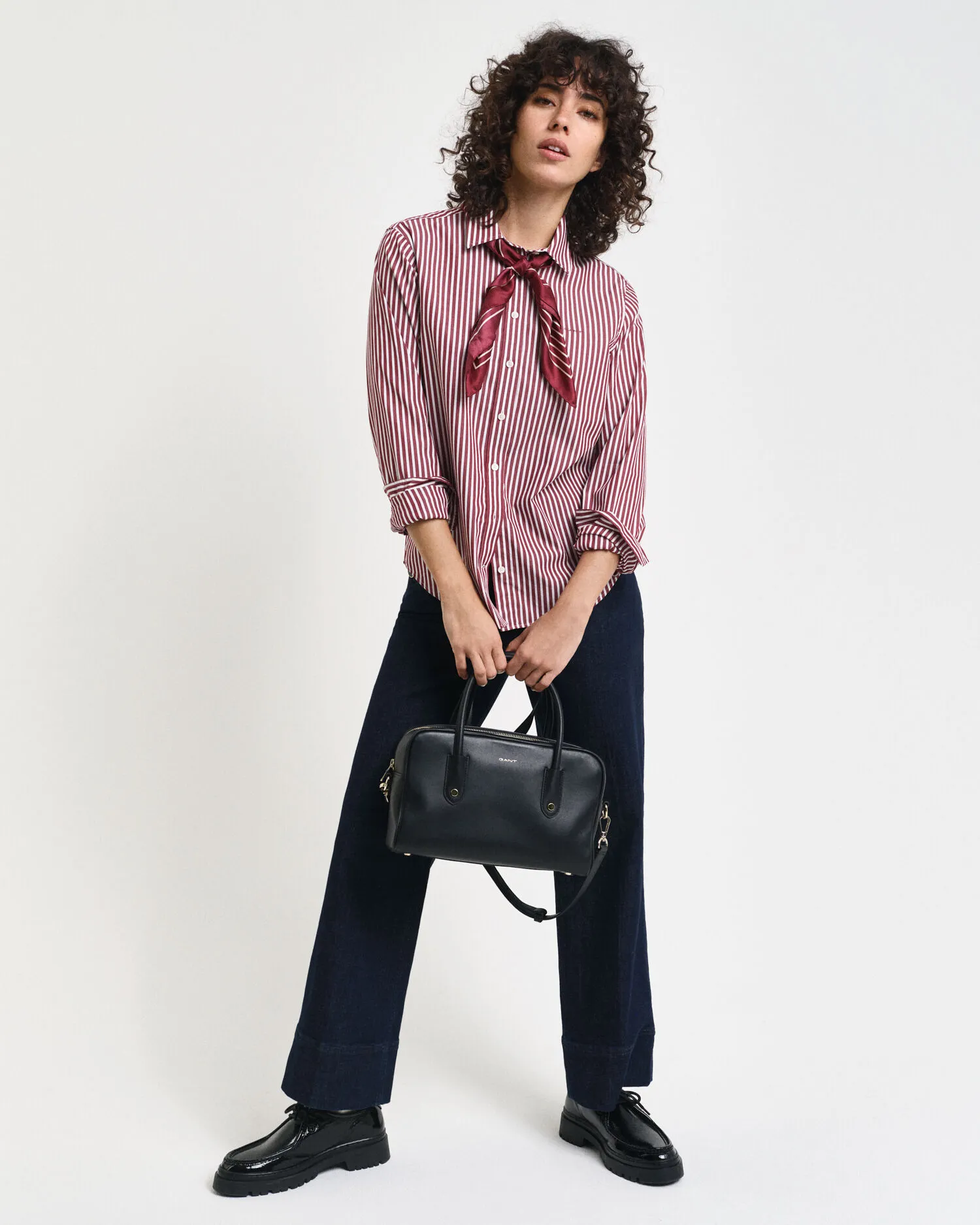 Camicia classica in popeline a righe regular fit    
