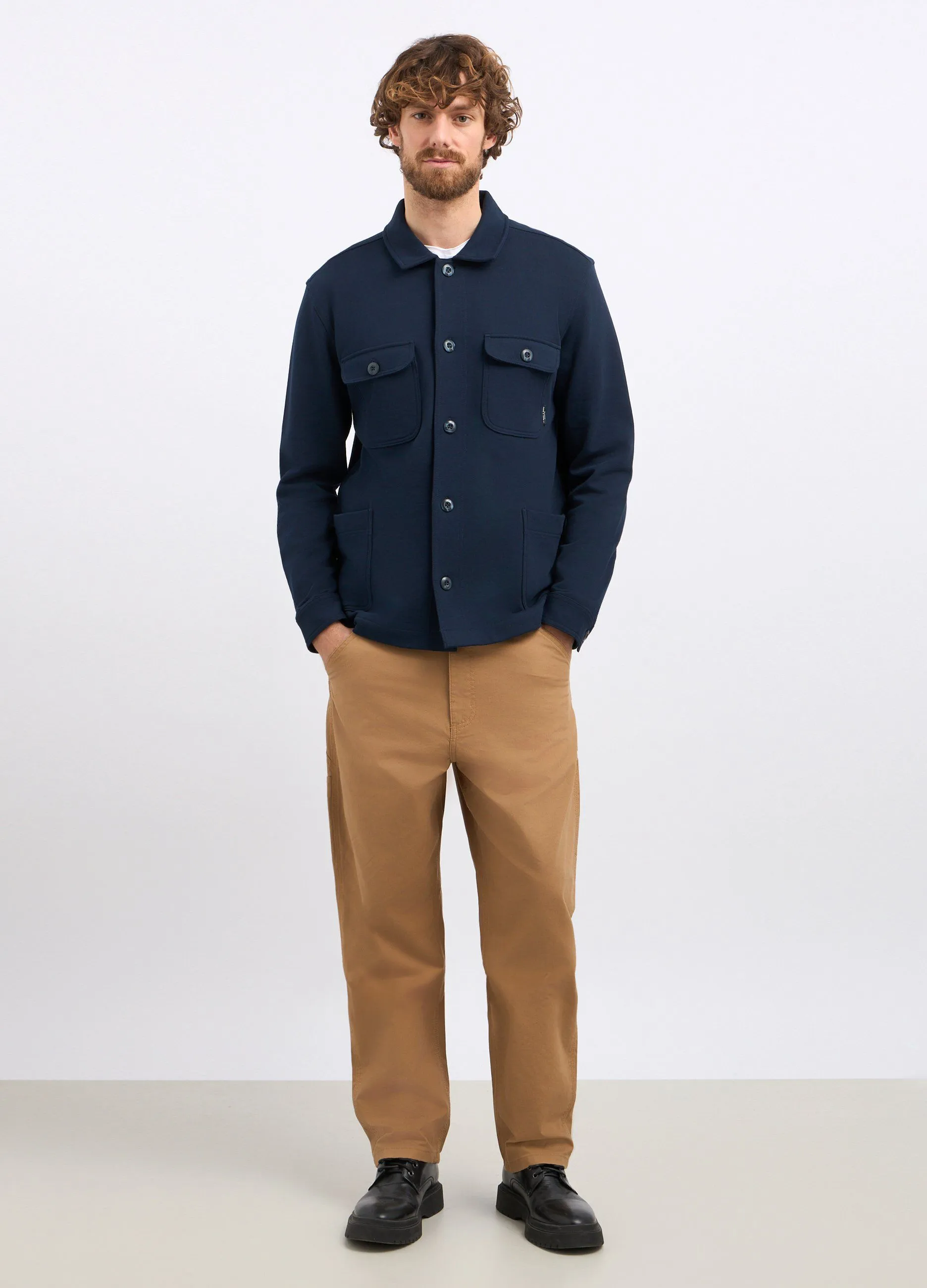 Camicia in felpa di puro cotone uomo