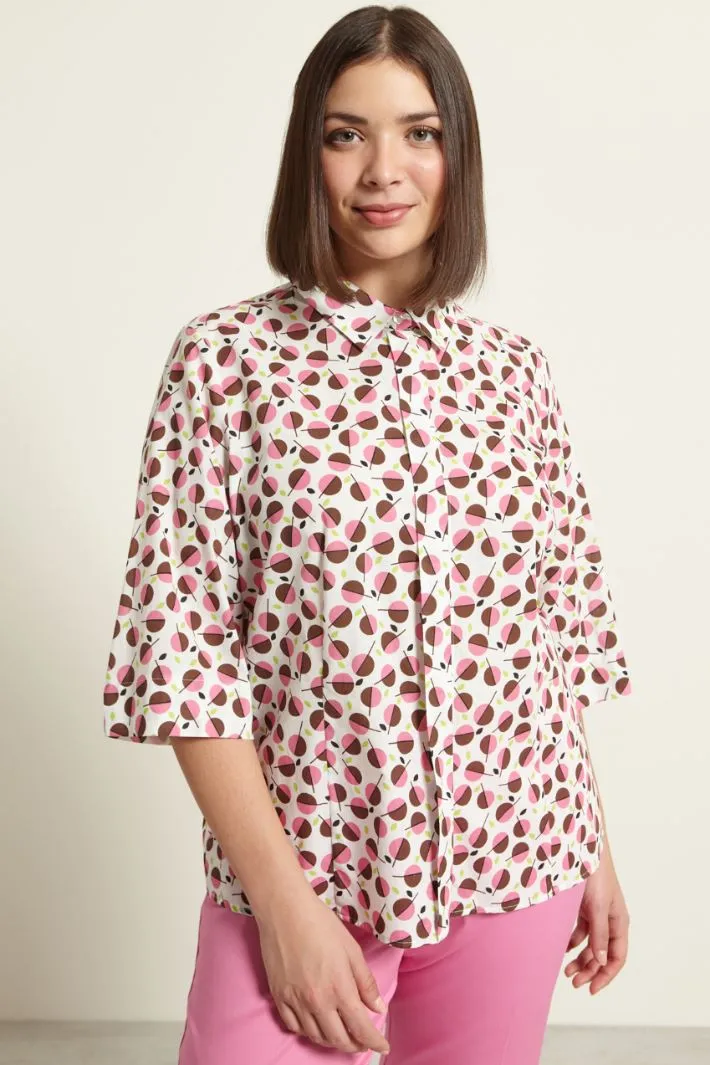 Camicia in mussola stampata
