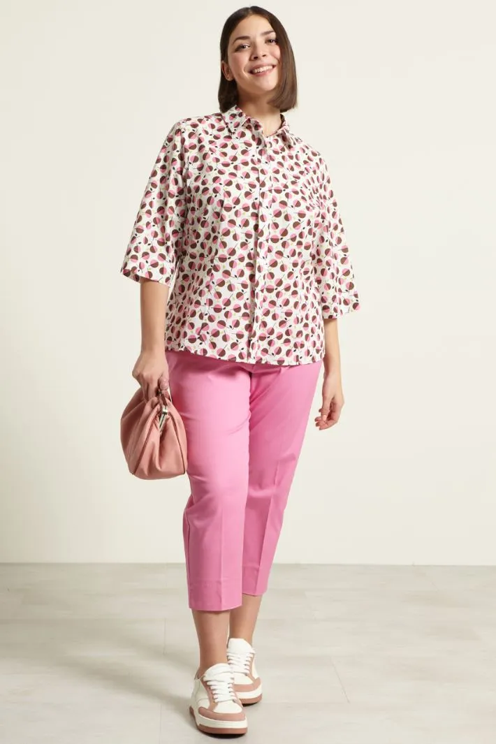 Camicia in mussola stampata