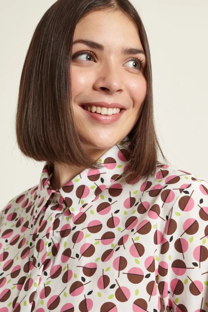 Camicia in mussola stampata