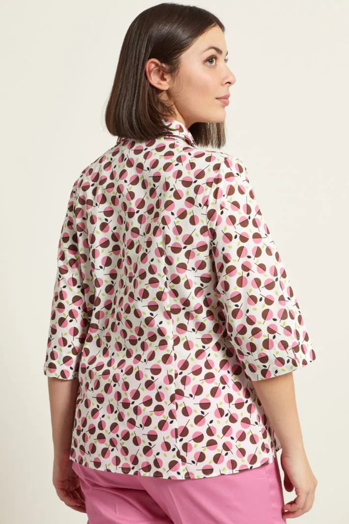 Camicia in mussola stampata
