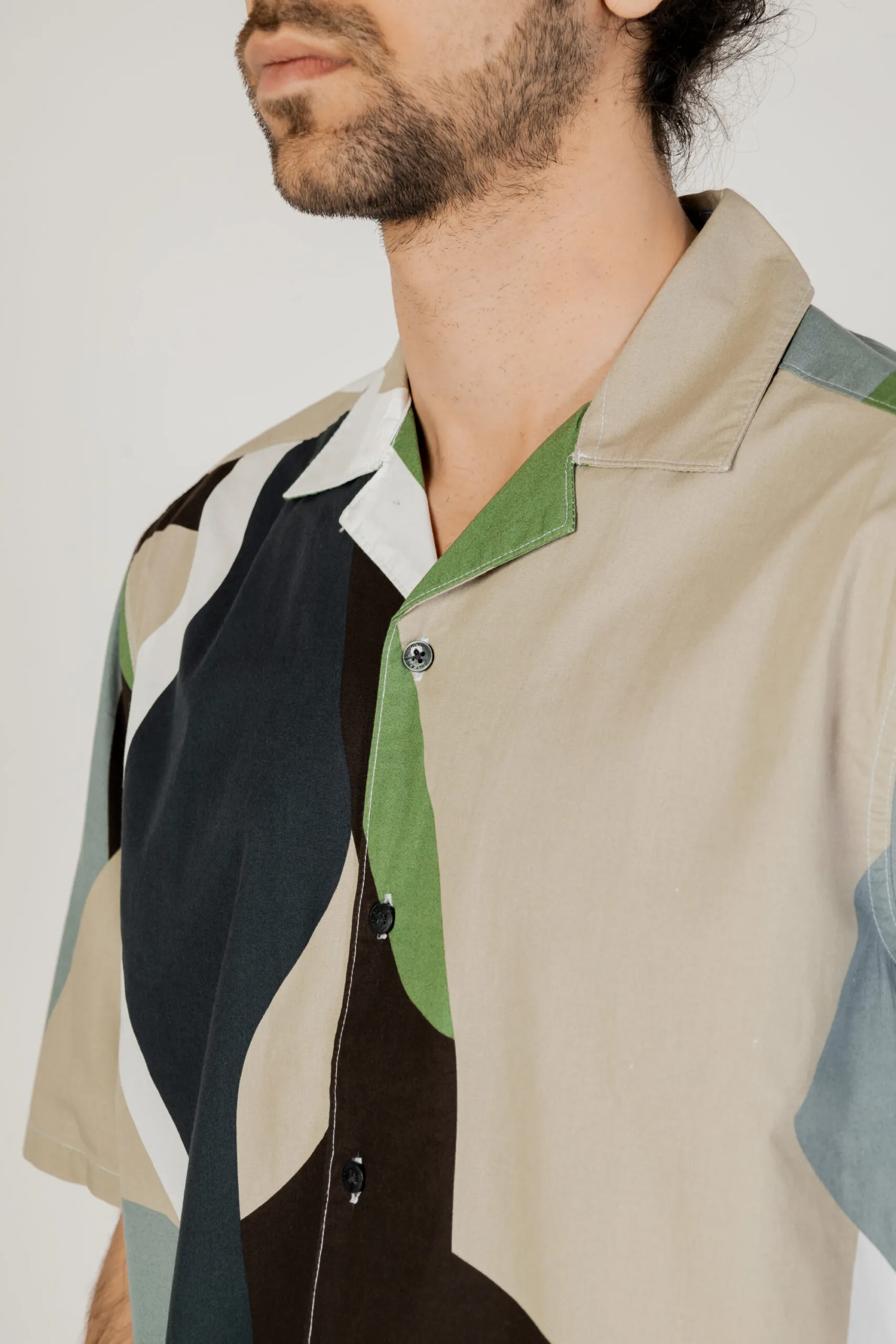 Camicia manica corta Only & Sons Onstie Rlx Ss Aop Resort Verde