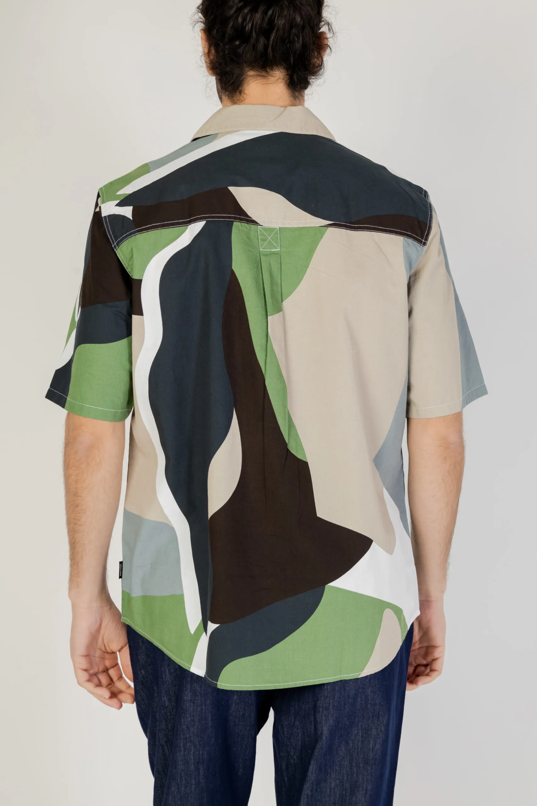 Camicia manica corta Only & Sons Onstie Rlx Ss Aop Resort Verde