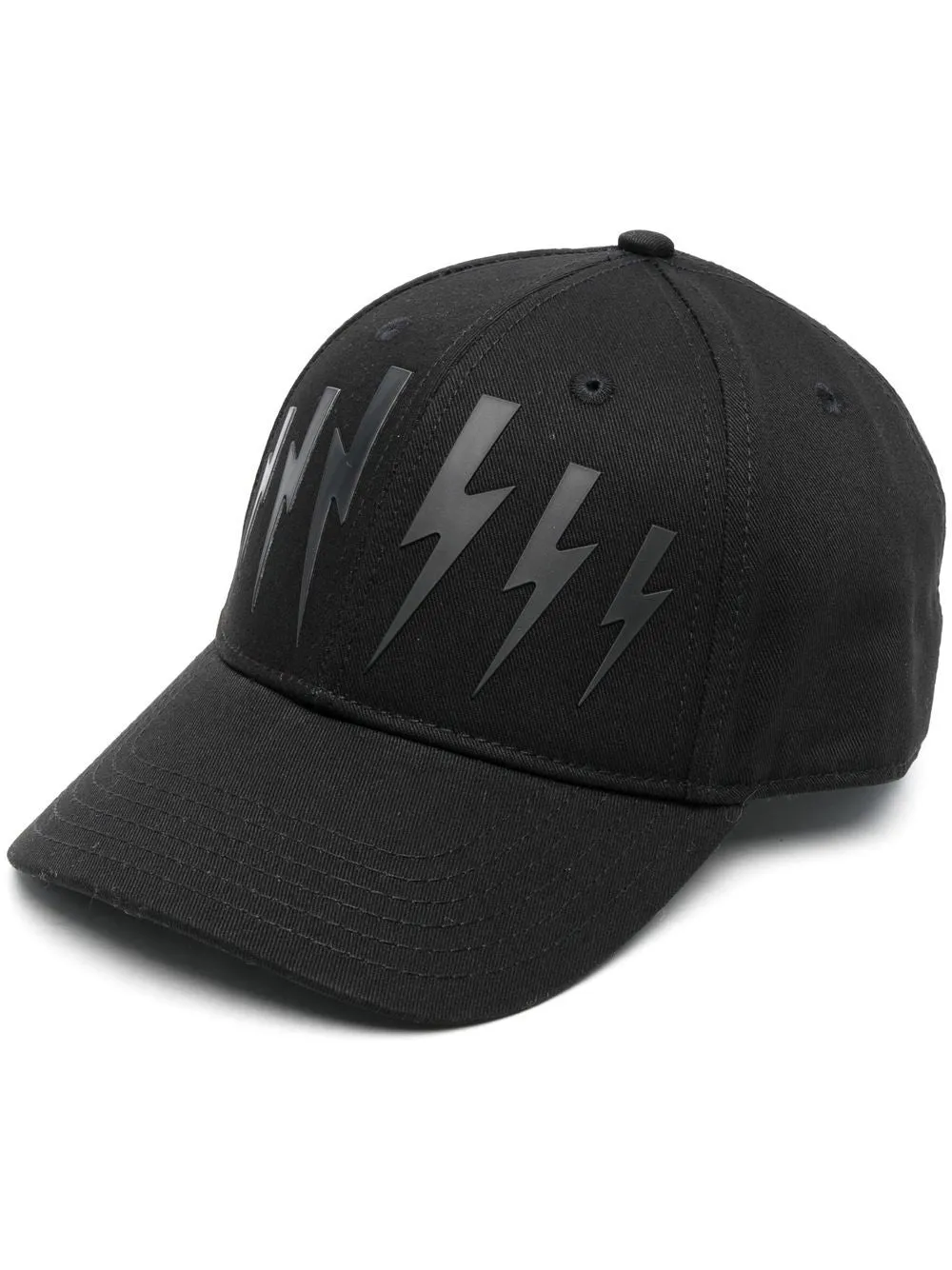 cappello nero stampa fulmine