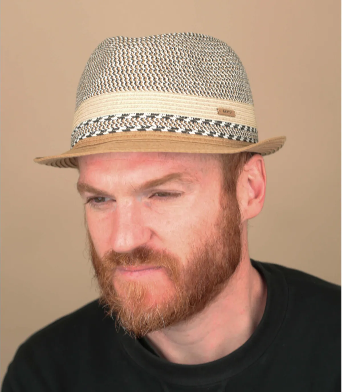   cappello trilby di paglia beige     Fluoriet natural     