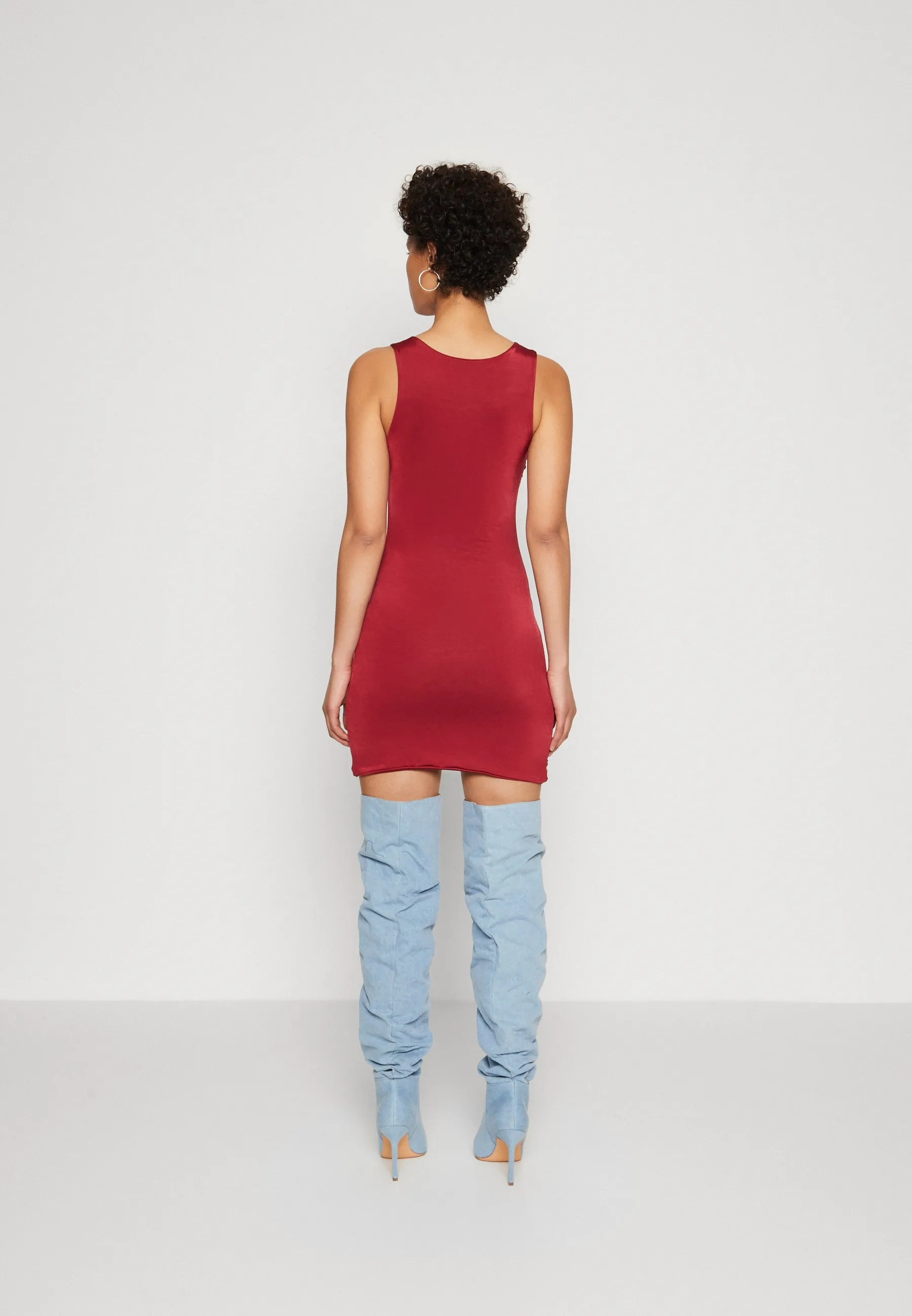 CARLA ROUCHED MINI DRESS - Vestito di maglina
