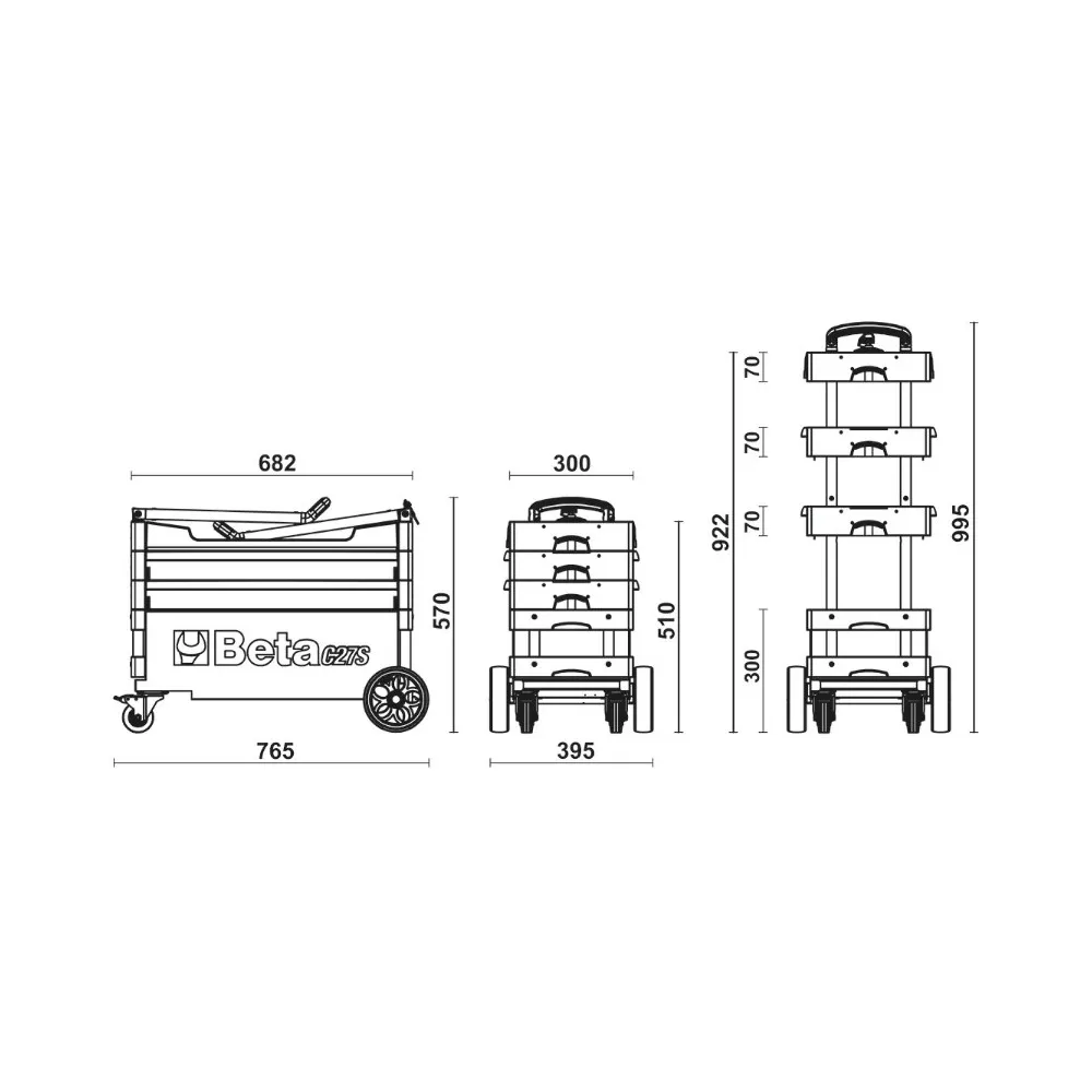 CARRELLO PORTA ATTREZZI BETA C27S