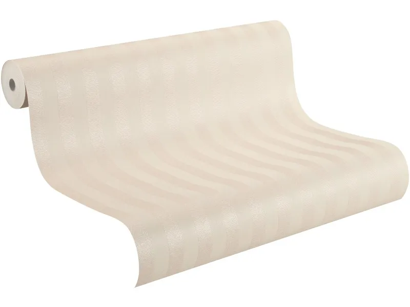 Carta da parati non tessuta Rasch Trianon XIII Strisce crema 10,05x0,53 m