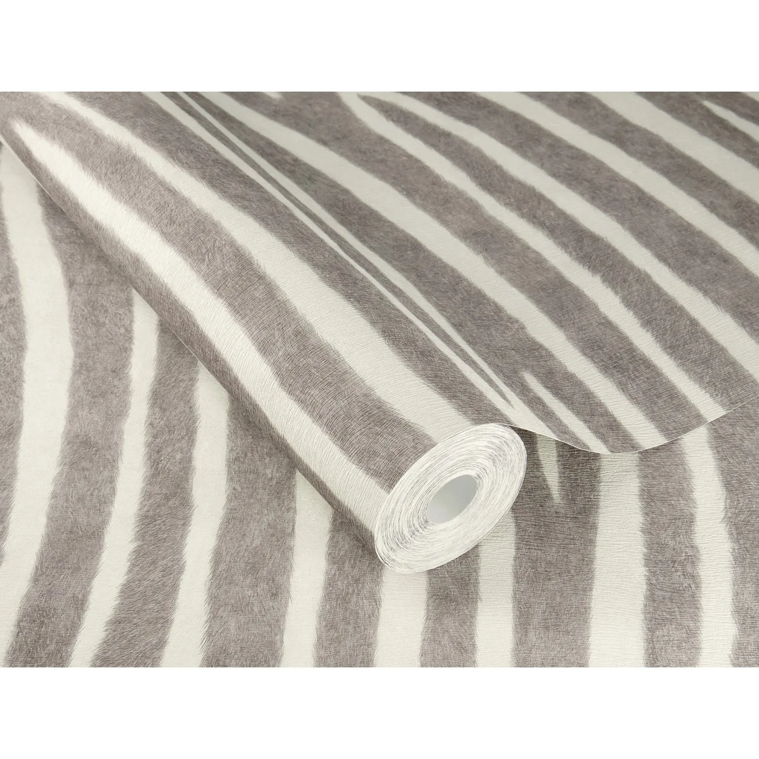 Carta da parati Safari Zebrato Grigio Bianco rotolo da 10,05 m x 53 cm
