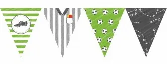 Catena di gagliardetti da calcio kicker party 4m