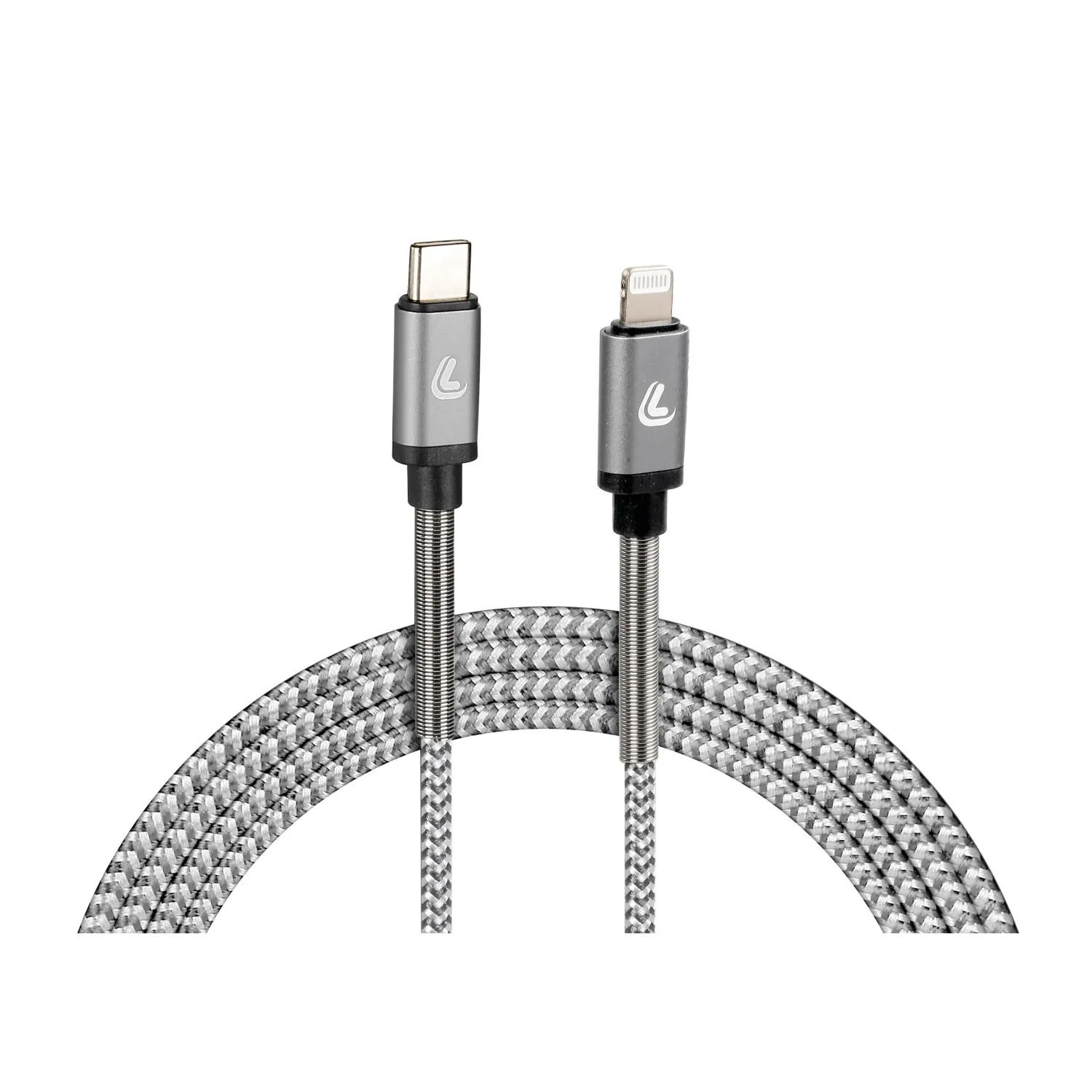 Cavo da Usb Type-C a Lightning ultra resistente 100 cm grigio/nero