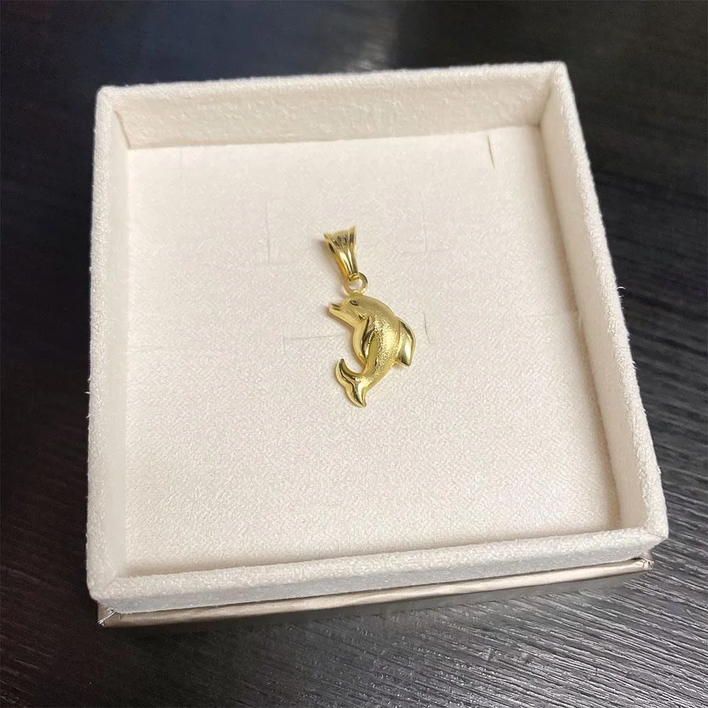 Ciondolo delfino oro giallo 18kt lucido satinato