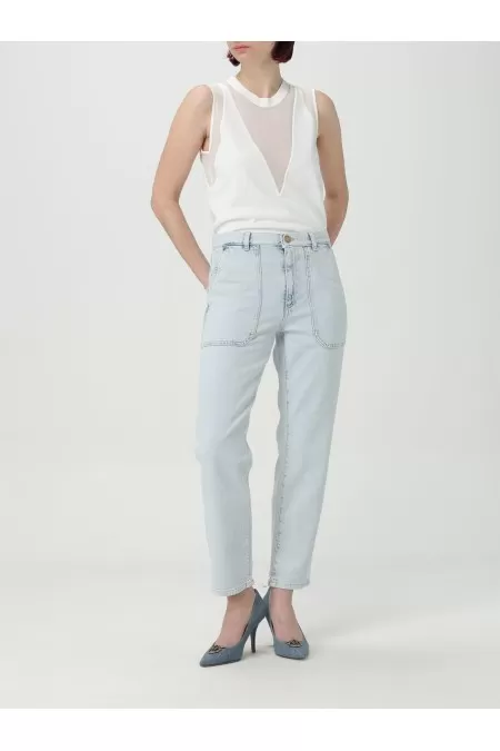 CLOE CHINO DENIM SNOW WASH PINKO 102761A1JH PJQ