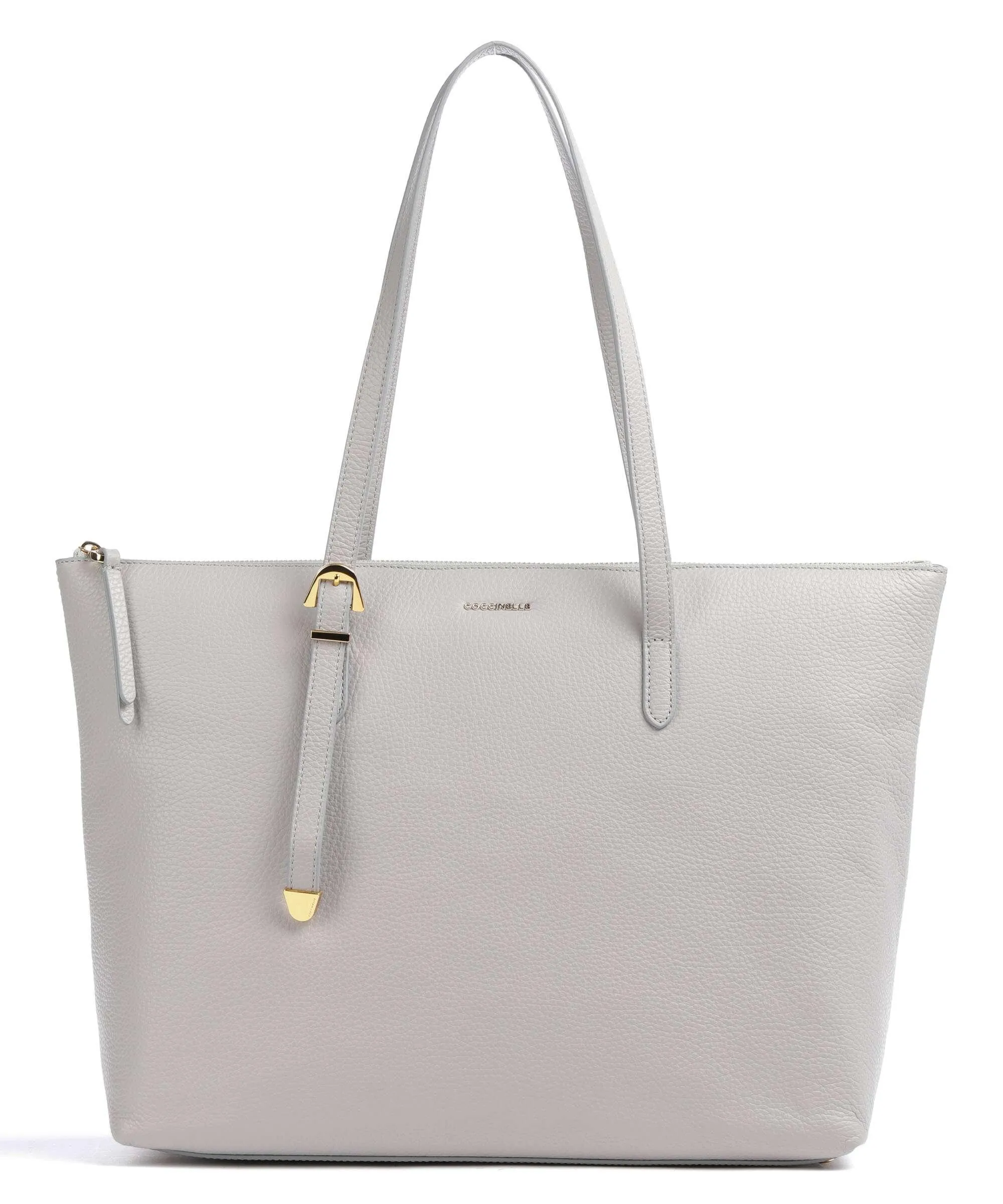  Coccinelle Gleen Borsa shopper pelle granulata grigio chiaro  