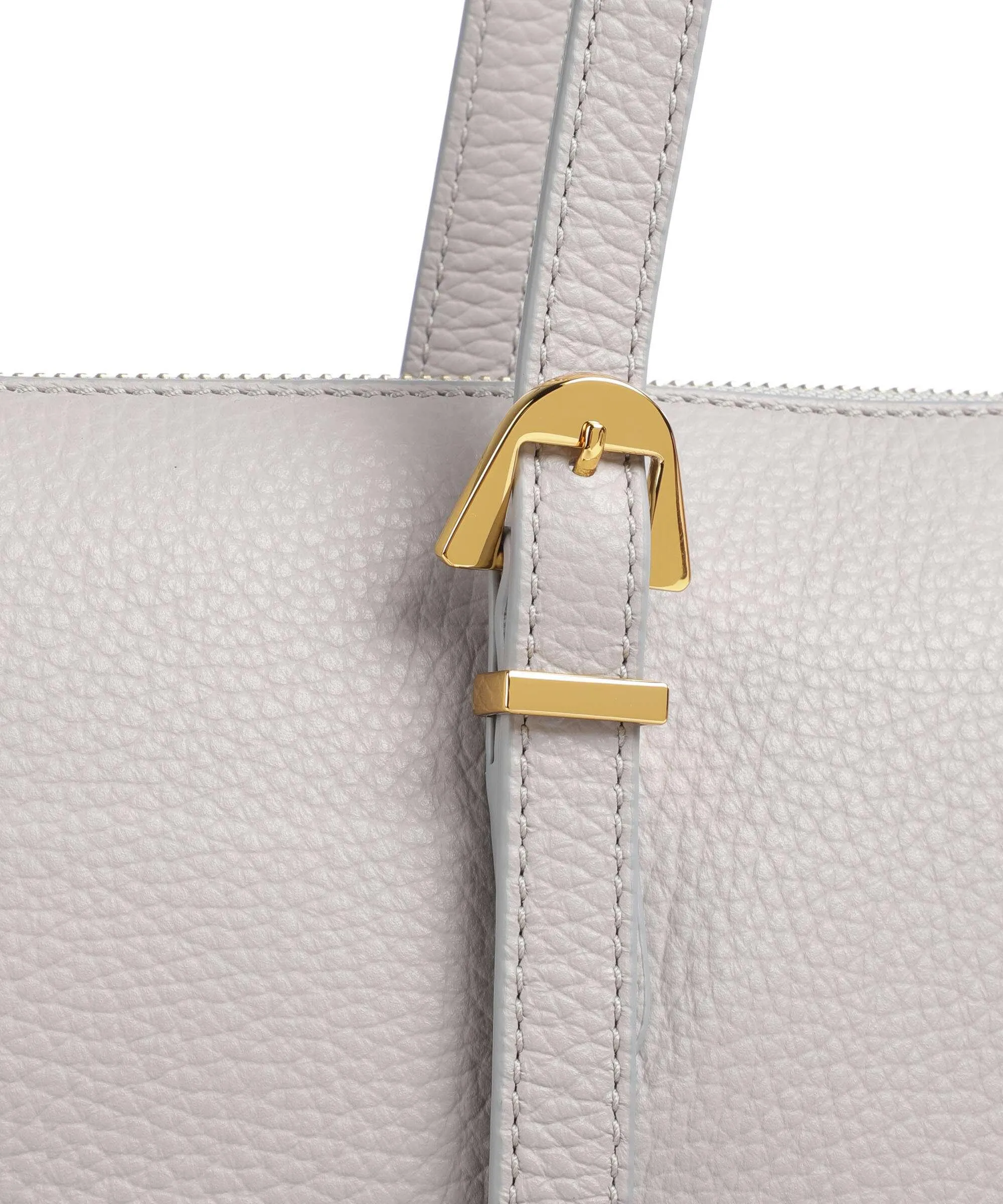  Coccinelle Gleen Borsa shopper pelle granulata grigio chiaro  
