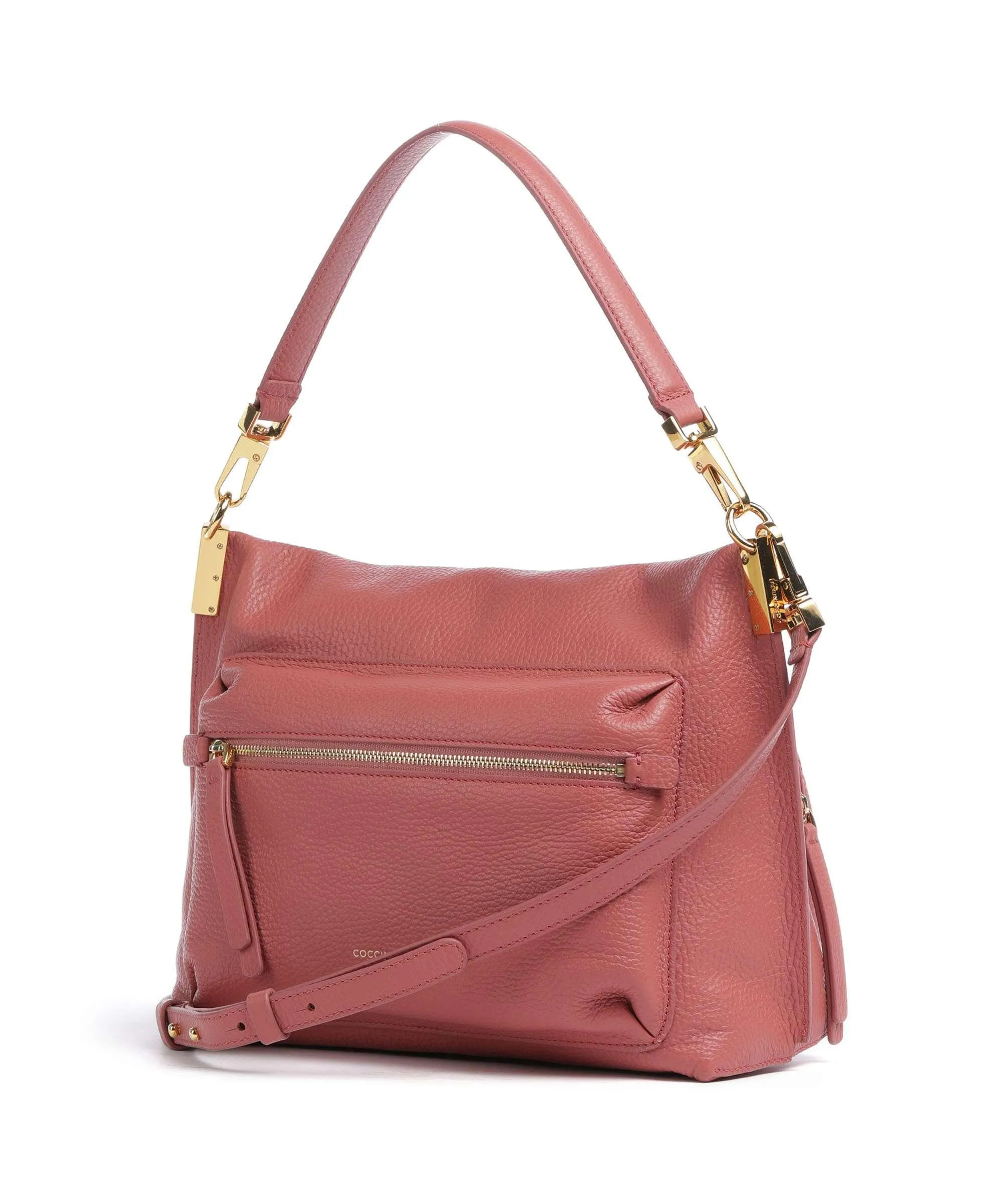  Coccinelle Hyle Borsa hobo pelle di vacchetta grana rosa antico  