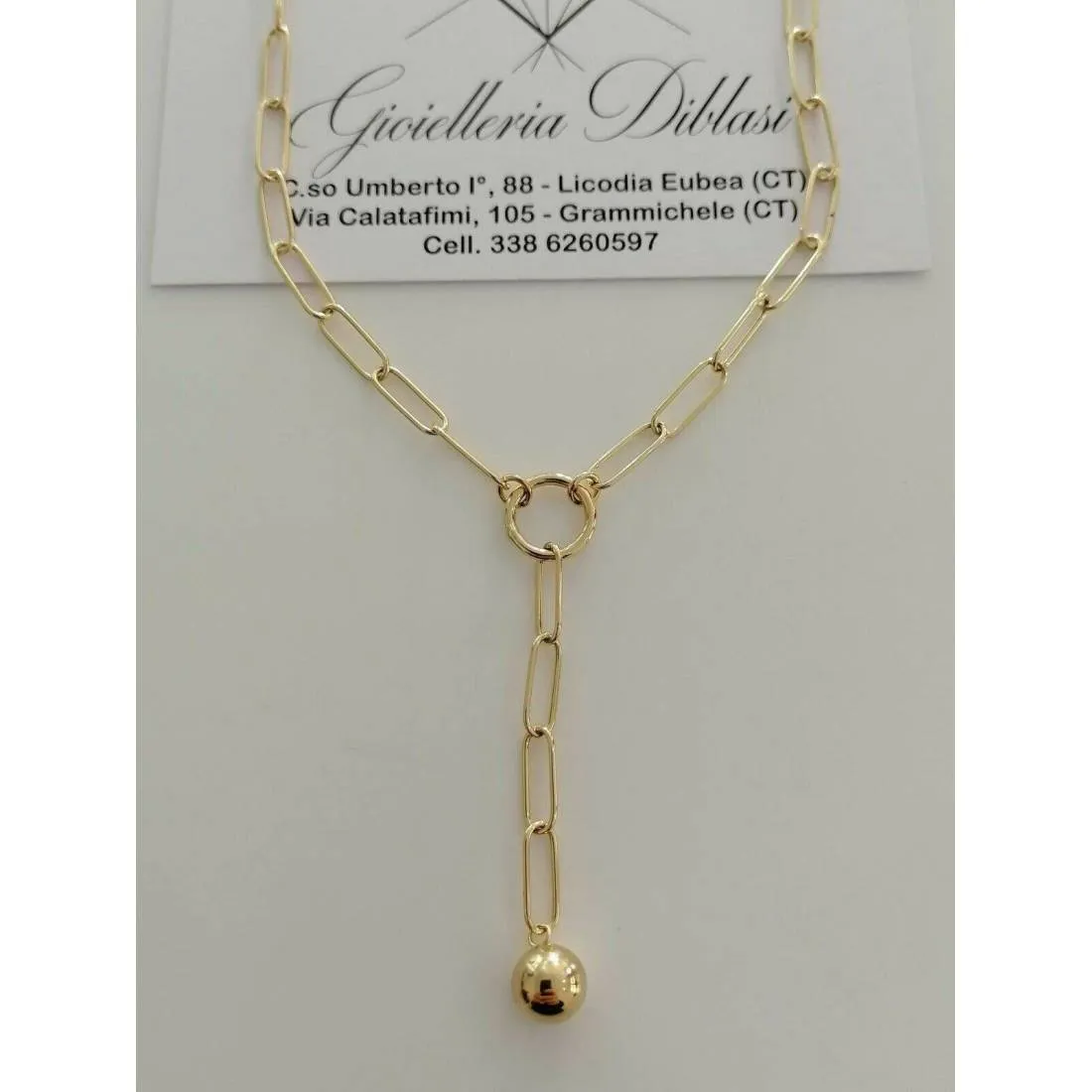 COLLANA Donna In ORO GIALLO 18 Karati 750% Maglia CATENA Larga Collier Girocollo