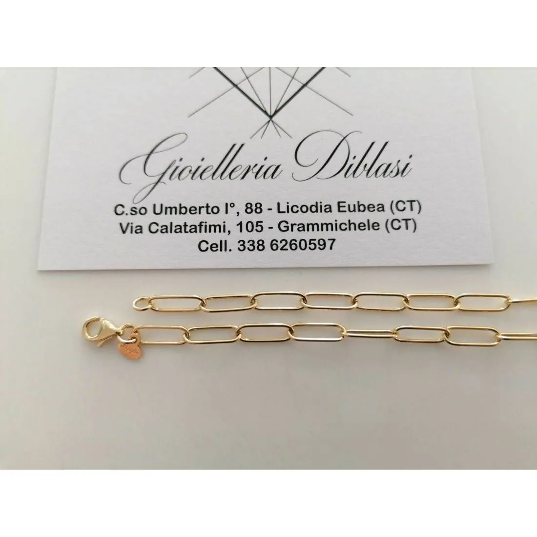 COLLANA Donna In ORO GIALLO 18 Karati 750% Maglia CATENA Larga Collier Girocollo