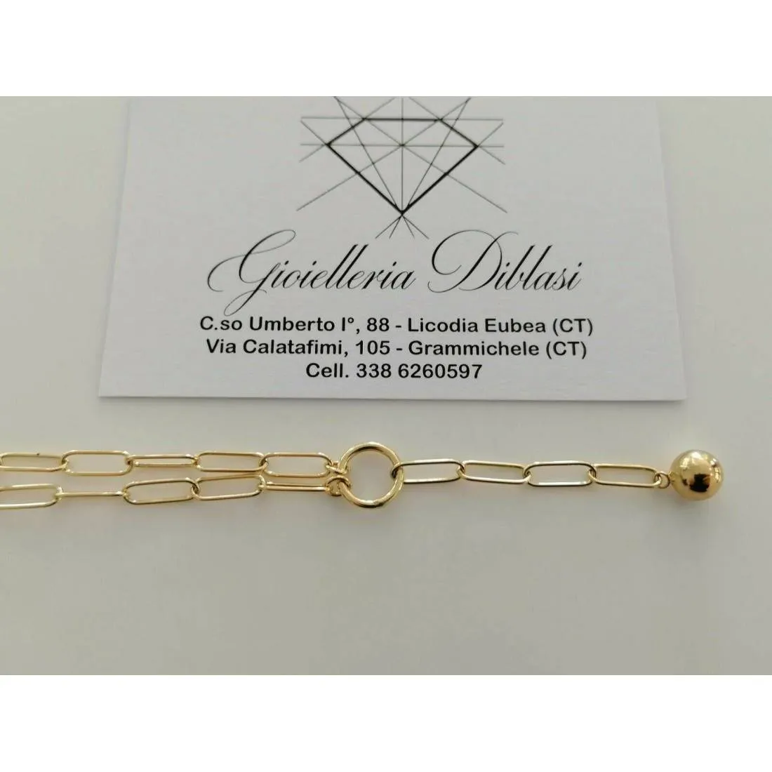 COLLANA Donna In ORO GIALLO 18 Karati 750% Maglia CATENA Larga Collier Girocollo