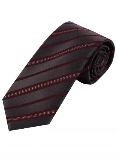 Cravatta Sevenfold da uomo con motivo a righe Grigio scuro Marrone scuro Bianco