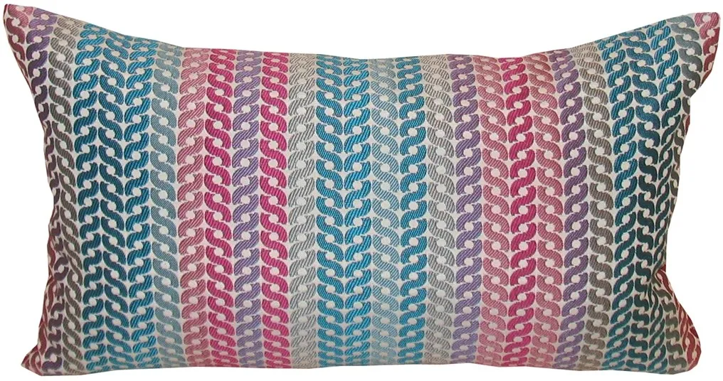 Cuscino arredo Jacquard 30 cm x 50 cm righe multicolor