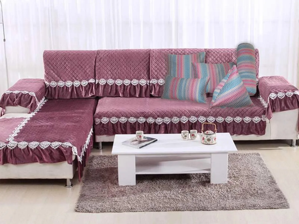 Cuscino arredo Jacquard 30 cm x 50 cm righe multicolor