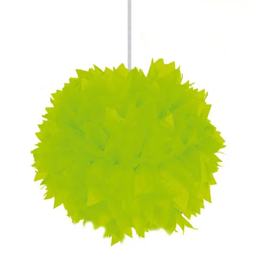 Decoro Pon Pon carta Neon Verde cm 30