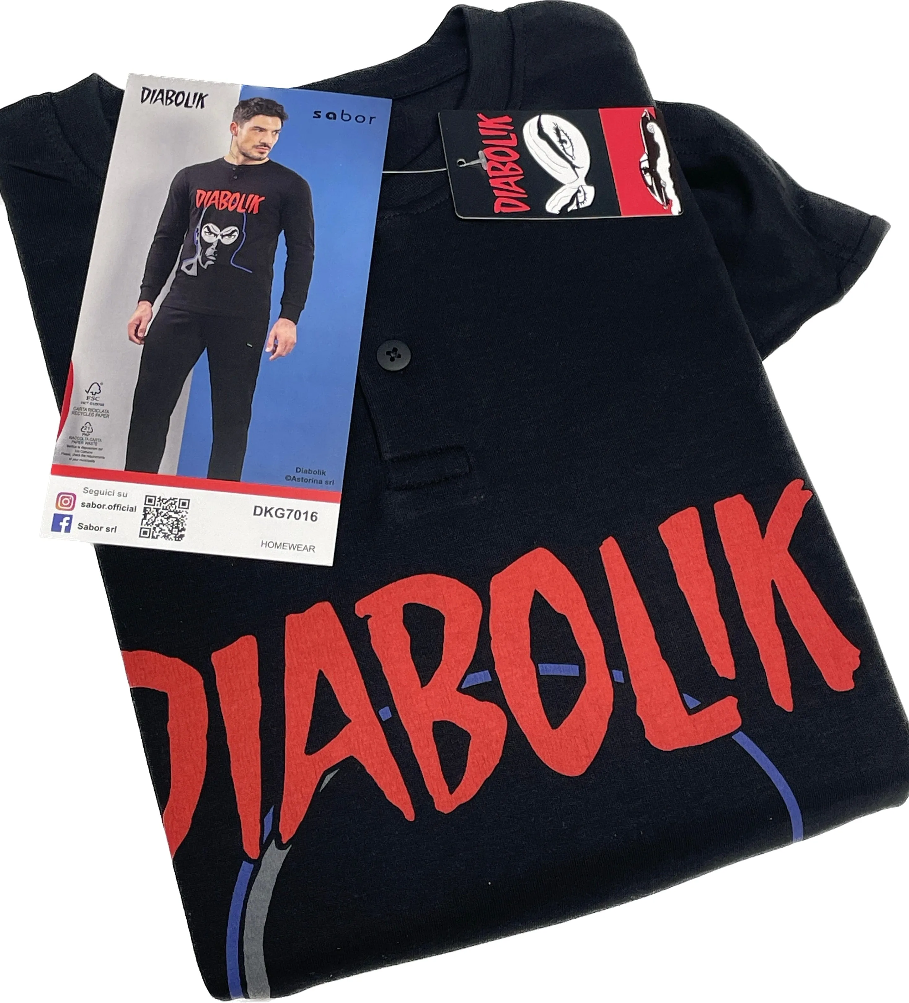 Diabolik pigiama interlock da Ragazzo