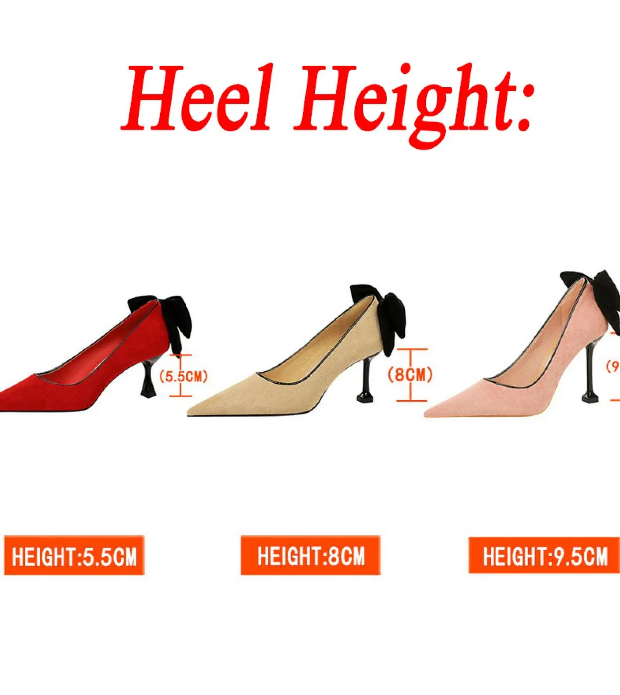 Donna Tacchi medi Fetish 55cm 8cm 95cm Tacchi alti Scarpine Décolleté Lady Farfalla Nodo Fiocco Tacchi bassi Matrimonio Nuzial