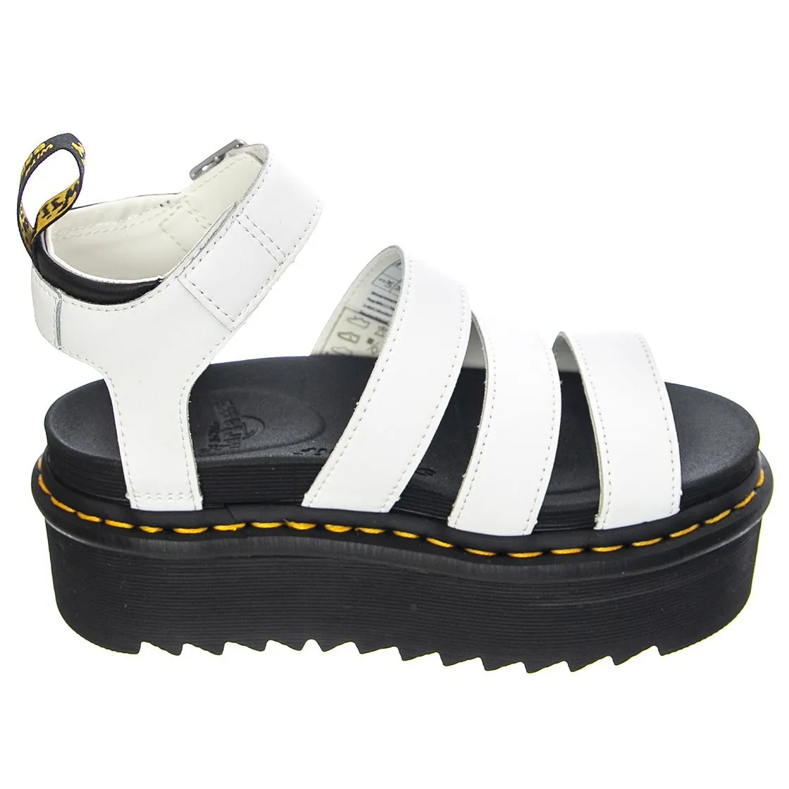 DR.MARTENS Blaire Quad White Hydro - Sandali Donna Bianchi    