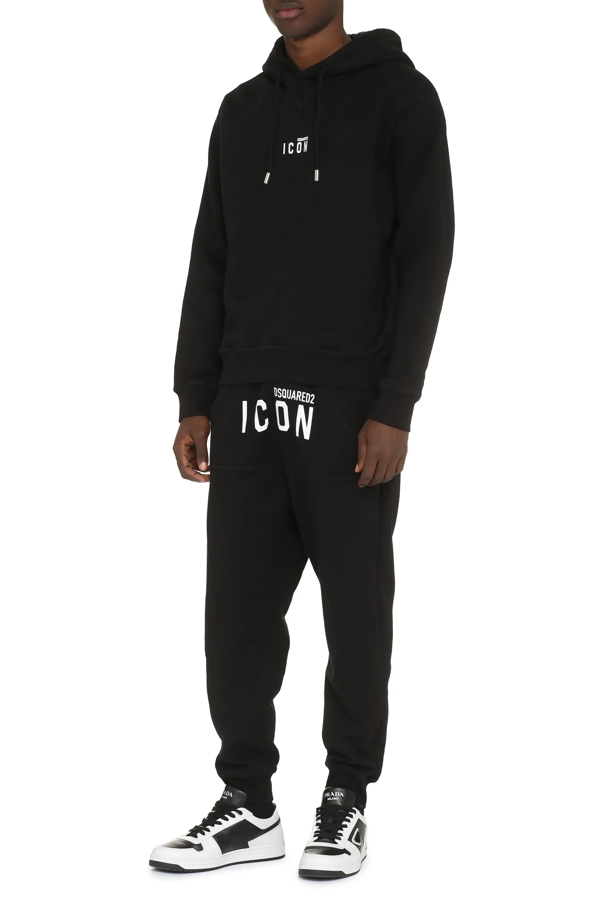 Dsquared2 Felpa in cotone con cappuccio
